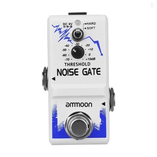 Ammoon Cổng tiếng ồn đơn Bàn đạp hiệu ứng đàn Guitar True Bypass Vỏ hợp kim kẽm