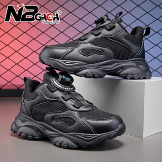 Giày Trẻ Em Màu Đen Thường Ngày Mới 2024 Lưới Thoáng Khí Bé Trai Giày Thể Thao Bé Gái Thời Trang Ngoài Trời Phong Cách Hàn Quốc Giày Nền Tảng