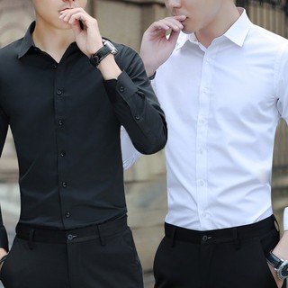 Áo Sơ Mi Trắng Nam Dài Tay Slim-Fit Không Màu Iron Chuyên Nghiệp Kinh Doanh Trang Phục Công Sở Công Sở Trắng Áo Sơ Mi