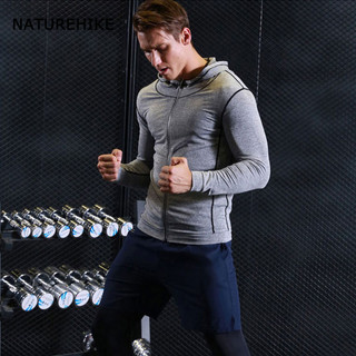 Áo khoác bó sát thể thao NATUREHIKE, thoáng khí, nhanh khô, áo khoác thể thao thông thường, áo hoodie