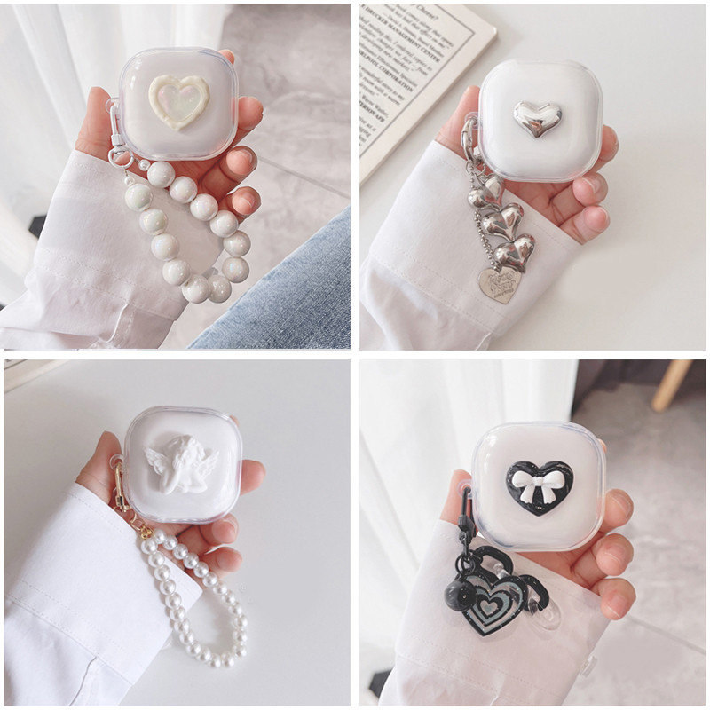 Vỏ tai nghe tình yêu / thiên thần dễ thương cho Baseus WM01 / WM02 / WM01 PLUS có mặt dây chuyền Vỏ 