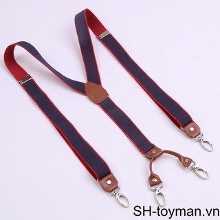 1 / 2 / 3 Nam Suspenders Có Thể Điều Chỉnh Hạng Nặng Co Giãn Lưng Y Nẹp Dây Đeo