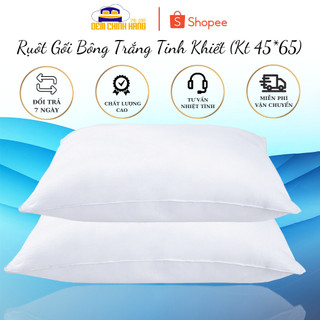 Rụôt Gối Bông Trắng Tinh Khiết (Kt 45*65)