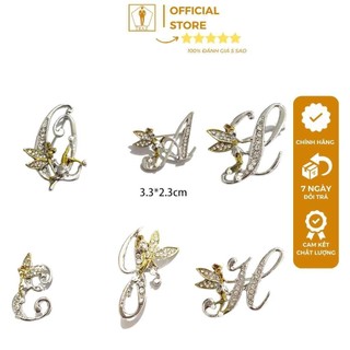 Ghim Cài Áo TRAZ MEN Hình 26 Chữ Cái Từ A-Z Đính Pha Lê Thời Trang Cho Nữ