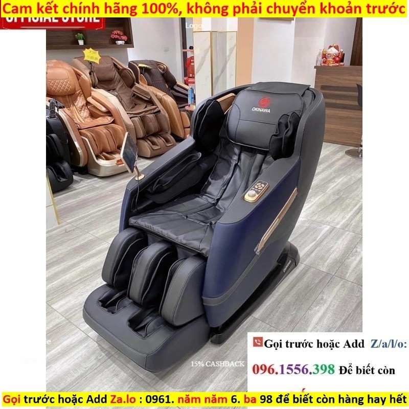 Ghế Massage Okinawa OS-261 Xanh Xám, Kích Thước 1210x750x1050mm