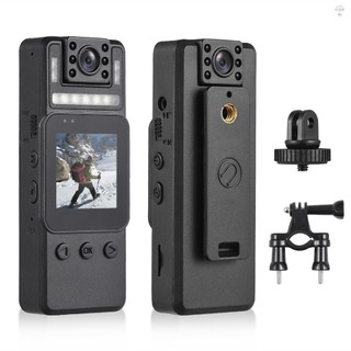 Camera thân máy 4K có ghi âm và Video Máy quay Camera WiFi có thể đeo được với 180° Đèn cảnh báo tầm nhìn ban đêm có thể xoay được Kẹp sau từ tính để thi hành pháp luật