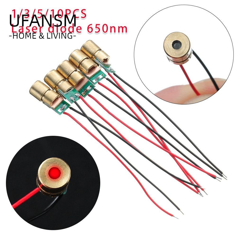 UFANSM 1 / 3 / 5 / 10pc Điốt Laser Mini 5 triệu watt Mô-đun Diode Chấm Điểm Đỏ