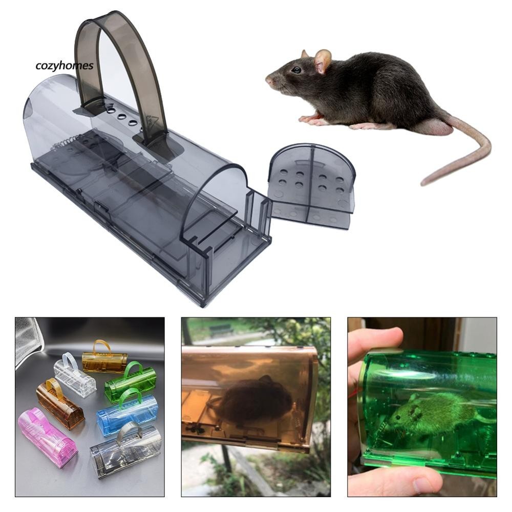 Bẫy chuột nhân đạo Bẫy chuột Chuột Bẫy nhựa Dễ sử dụng &amp; Làm sạch Không giết Bẫy chuột bắt trực tiếp Không nhả cảm ứng có tay cầm [cozyhome11.vn]