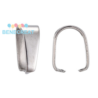 1000pc 201 Thép không gỉ Snap on Bails để làm mặt dây chuyền bằng thép không gỉ Màu 6,5x6x3mm