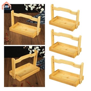 Khay phục vụ phục vụ đĩa trang trí bằng gỗ phục vụ món ăn giỏ bảo quản thực phẩm cho bàn ăn bữa sáng trên giường