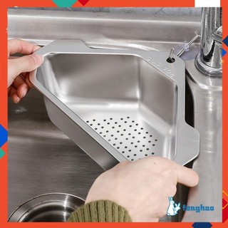 Giỏ đựng nước bồn rửa bát inox 304 treo lưới nhà bếp đĩa rửa rau củ bộ lọc còn sót lại giỏ đựng đồ cống tam giác fenghao.vn