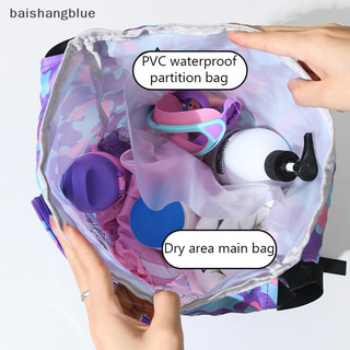 Túi bơi baishangblue, Tách ướt khô, Ba lô trẻ em chống nước, Túi đựng đồ bơi, Túi đựng đồ đi biển, Túi rửa miệng BHB