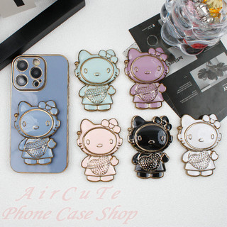 Ốp lưng Đứng Cho Tất Cả Ốp Lưng Điện Thoại Giá Đỡ Mạ Tình Yêu Hello Kitty Gấp Kéo Ra Tay Cầm ẩn