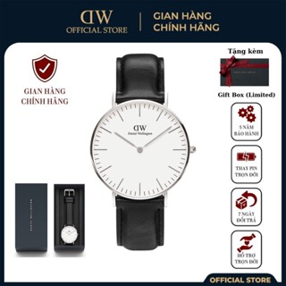 [Tặng Kèm Hộp Nơ] Đồng Hồ Nam Nữ Daniel Welington Classic Sheffield Silver White 36mm & 40mm DW Chính Hãng -DANIEL WATCH