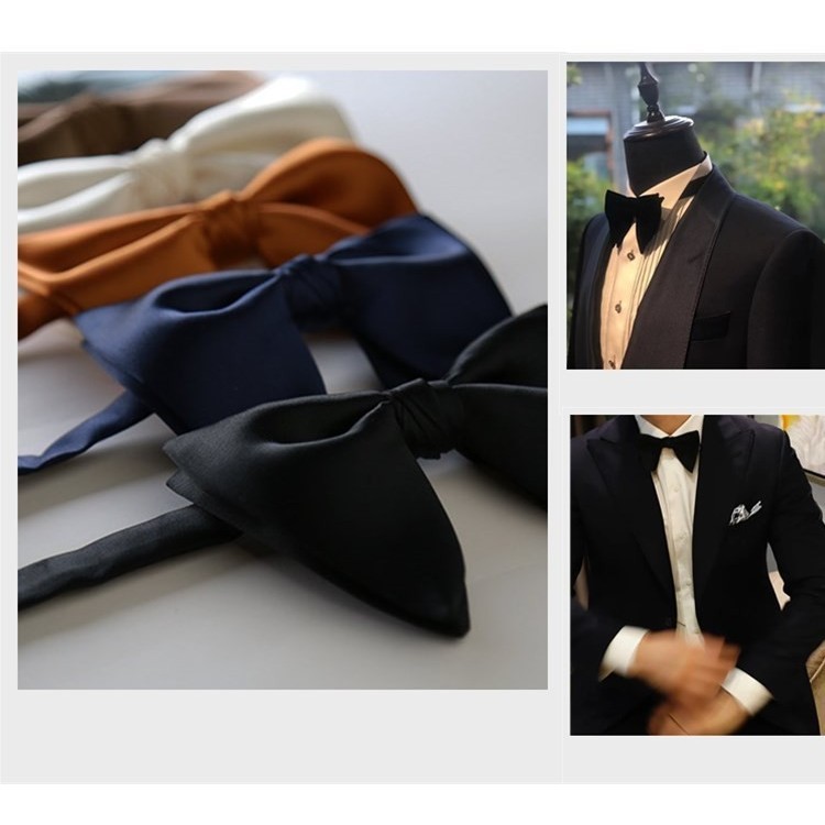 Thắt nơ cỡ lớn màu trơn dành cho nam
