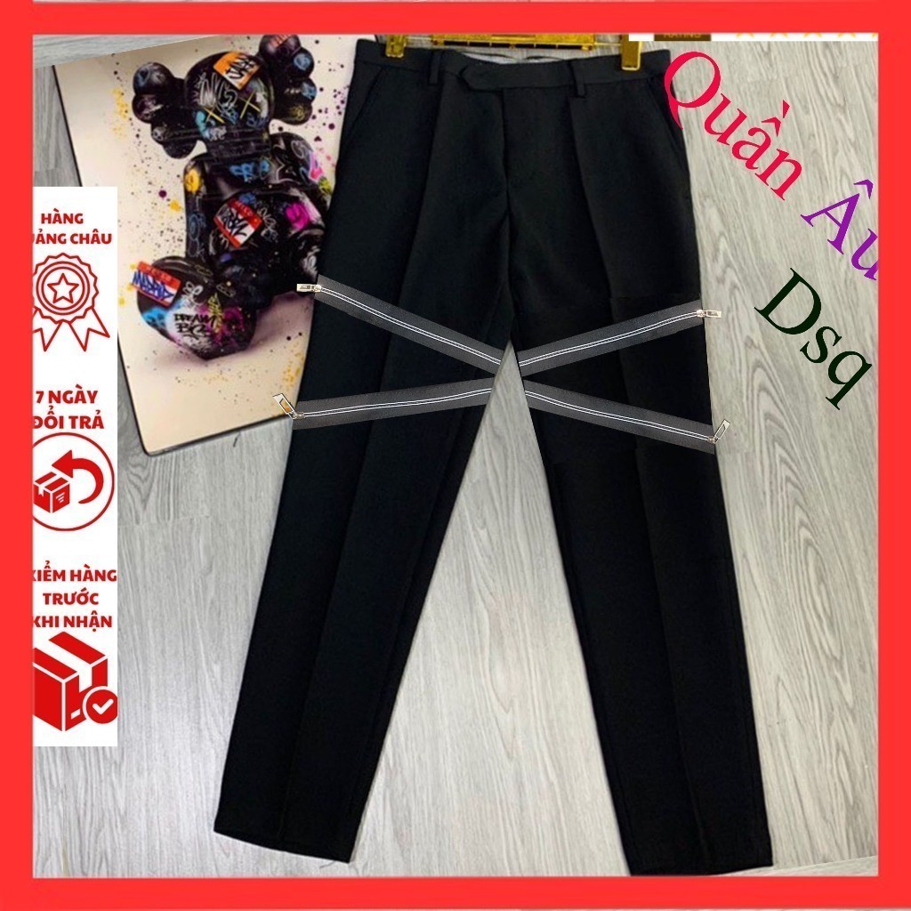 Quần âu nam 4 khóa đùi , quần dsp amiri  khóa chất vải cotton siêu đẹp may thêu 4 khóa đùi
