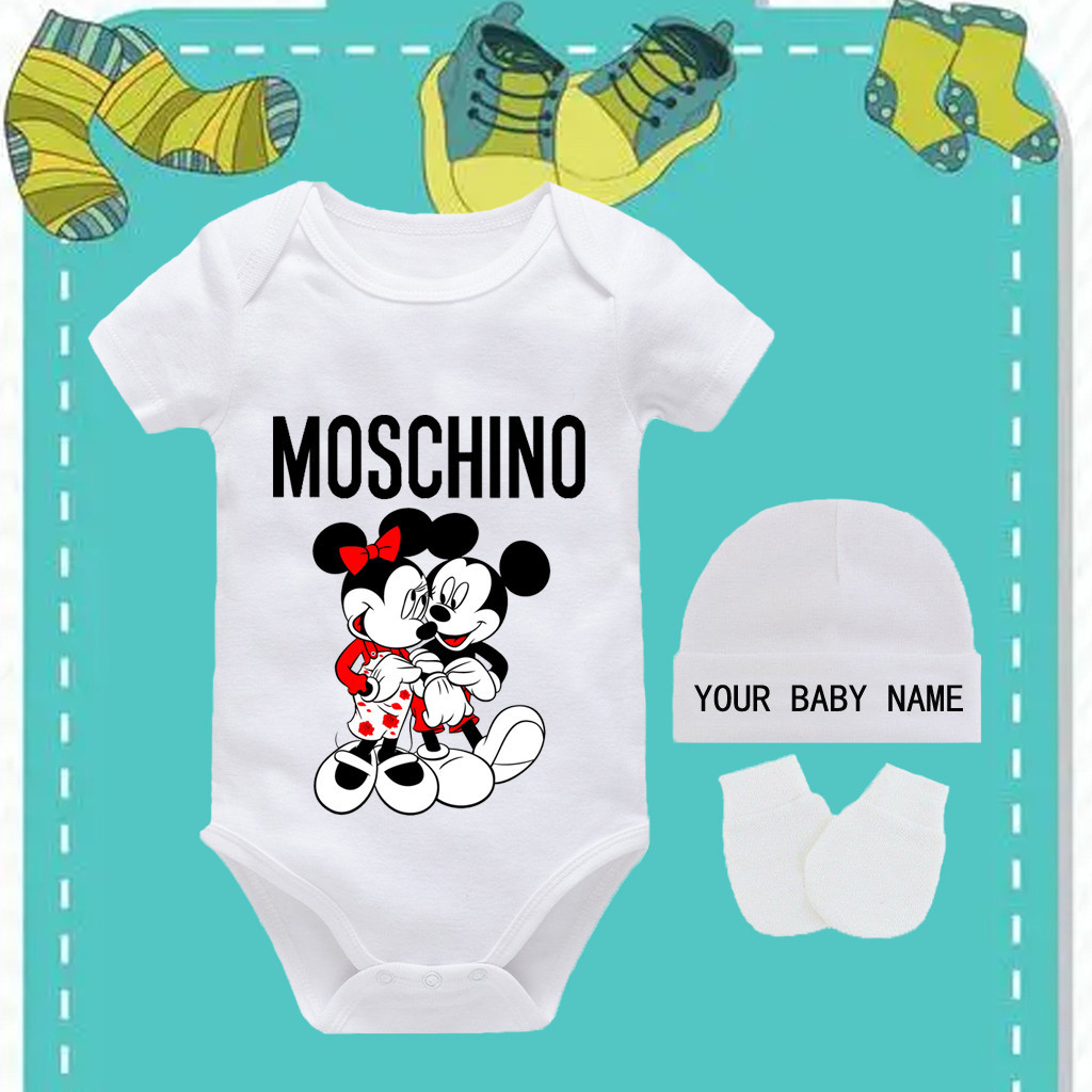 Michino Cho Bé Trai 1 Tuổi Áo Liền Quần Không Tay Tên Tùy Chỉnh YH8H