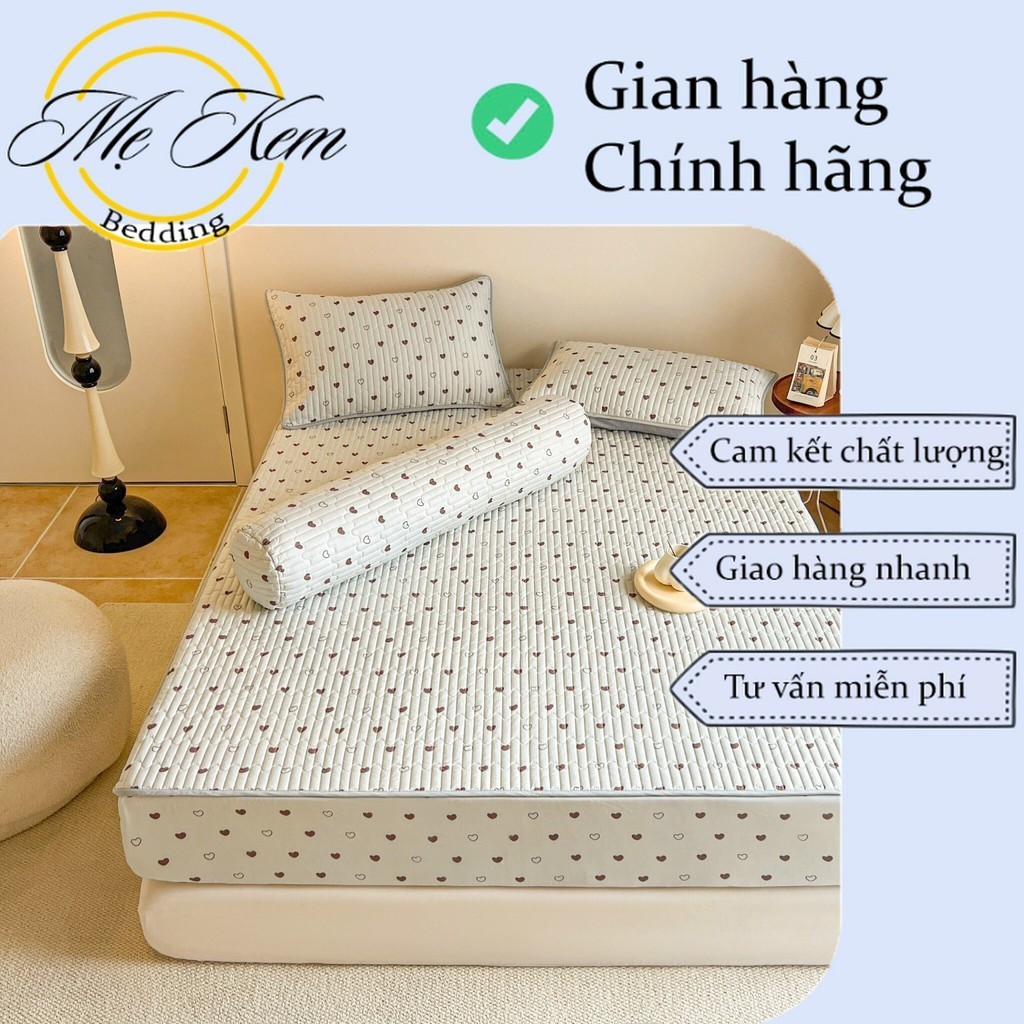 Bộ Ga Gối Lụa Tencel Modal Trần Bông 4 Món-Ga Gối Lụa Tencel Trần Bông Cao Cấp -Bộ Ga Giường Lụa Ten