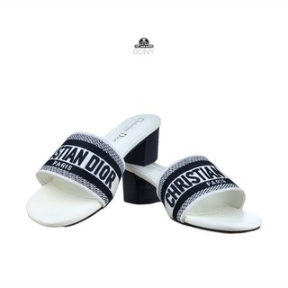 Dép lê nữ cao gót quai vải cao cấp Simba Shop Dway Heeled Slide thanh lịch thời trang nhẹ sandal đế thấp nữ mới nhất