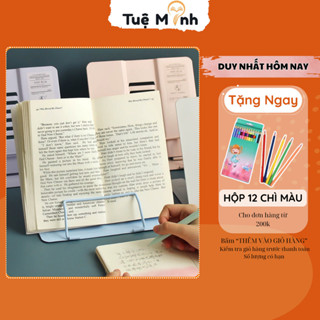 Giá đỡ kẹp sách kim loại Pastel K30 chống cận thị hiệu quả, giá đựng điện thoại ipad, decor bàn học