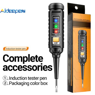 Bút thử AIDEEPEN Đèn màu nổi bật Phát hiện điện áp AC chuyên nghiệp Dụng cụ kiểm tra tuốc nơ vít thợ điện cho cuộc sống gia đình