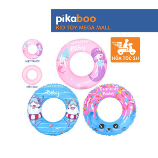 Phao bơi trẻ em cao cấp Pikaboo phao tròn cho bé tập bơi họa tiết màu sắc đáng yêu chất liệu an toàn