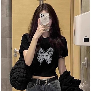 Áo  Croptop Thun Ngắn Tay  Cổ Tròn Nữ Cotton 100% Cao Cấp SWELEE 007
