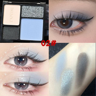 Bảng phấn mắt k 'apeine matte fine glitter châu âu mỹ punk khói trang điểm phấn mắt bảng 4 màu
