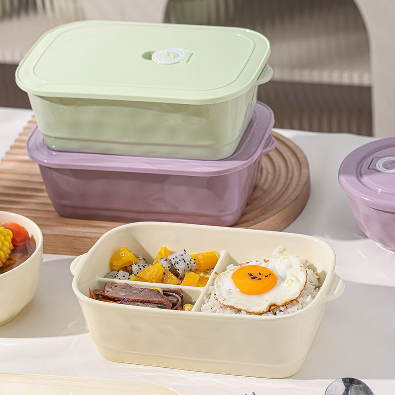 Gốm Chia Hộp Cơm Trưa Ngăn Bát Tươi Hộp Bento Có Nắp Hộp Bento Cách Nhiệt Hộp Bento Ngăn Hộp Bento B