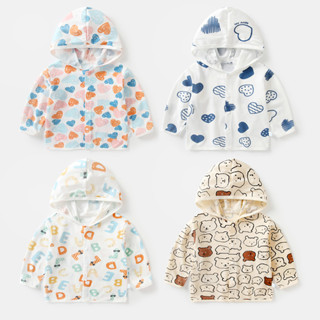 Mùa Hè Cho Bé Áo Sơ Mi Điều Hòa Không Khí Bé Trai Bé Gái Quần Áo Bé Chống Nắng Quần Áo Trẻ Em Áo Khoác 100% Cotton Lưới Vải 2431-3996cm Kích Thước