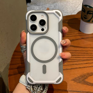 Ốp điện thoại từ tính sang trọng Clash HD Acrylic cho iPhone 15 Pro Max 14 13 12 11 Pro Max 14 15 Plus Vỏ bốn góc Túi khí Vỏ cứng cạnh chống sốc