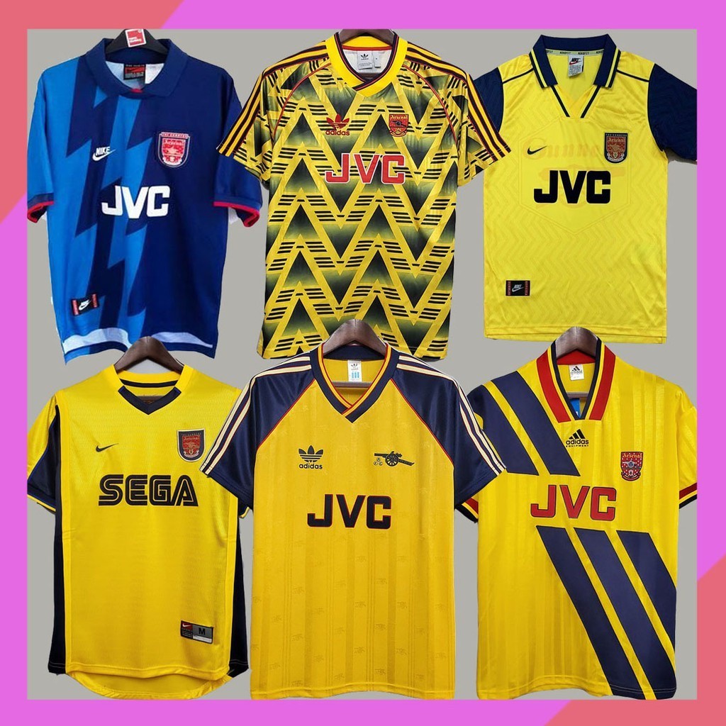 Áo đấu Retro 02 / 04 Arsenal Sân khách Retro Jersey 04 / 05 91 / 93 Áo đấu Arsenal 94 / 95
