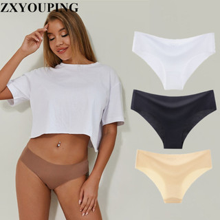 Zxyouping 1 / 3 Quần Lót Nữ Liền Mạch Gợi Cảm Giữa Eo Quần Thoải Mái Băng Lụa Quần Lót S-XL
