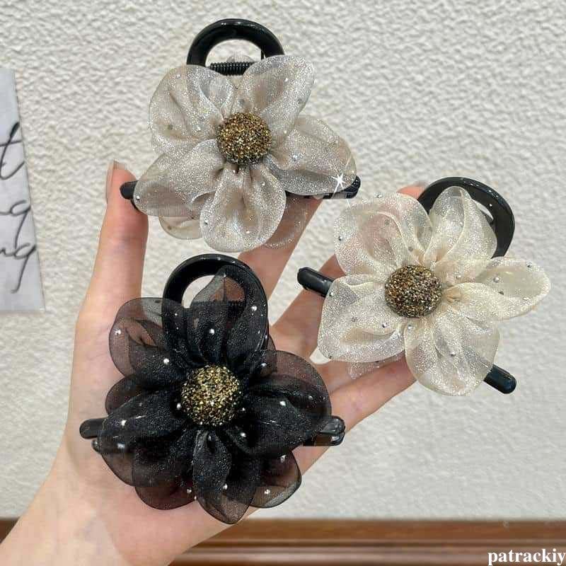 🌈Patrackiy✨Kẹp Tóc Hoa 2026 Hàn Quốc Acrylic Kẹp Tóc Nữ Đầu Lưng Cá Mập Kẹp