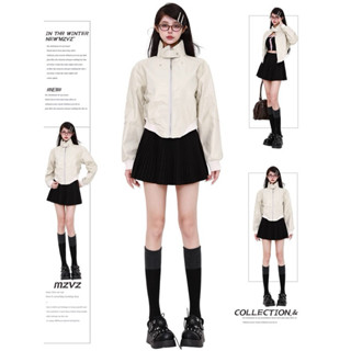 Áo khoác da pu croptop cao cấp cho nữ , áo khoác hottie retro cho nam nữ