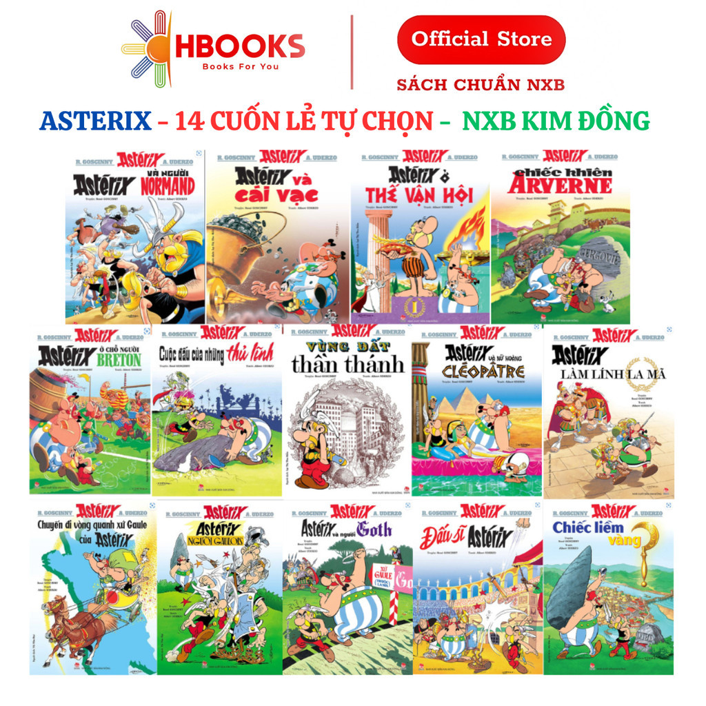 Sách - Asterix (14 cuốn tùy chọn) - NXB Kim Đồng