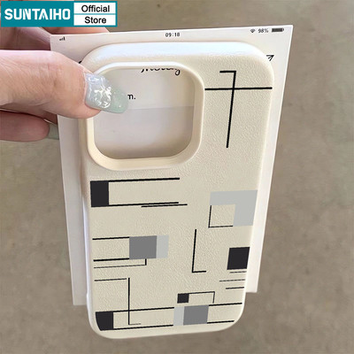 Suntaiho Thời Trang Độc Đáo Ghép Hình Họa Tiết Xếp Hình Ốp lưng Cho Iphone 11 12 13 14 15 16 Pro Max IP 7 8 Plus Iphon X Xs XR Xs Max Silicon Mềm Cao Cấp Chống Sốc Ốp Lưng