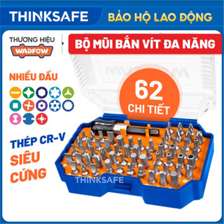  Bộ mũi bắn vít WADFOW 31 - 62 chi tiết chất liệu thép bộ tua vít đa năng chuôi lục giác mũi siết vít - Thinksafe 