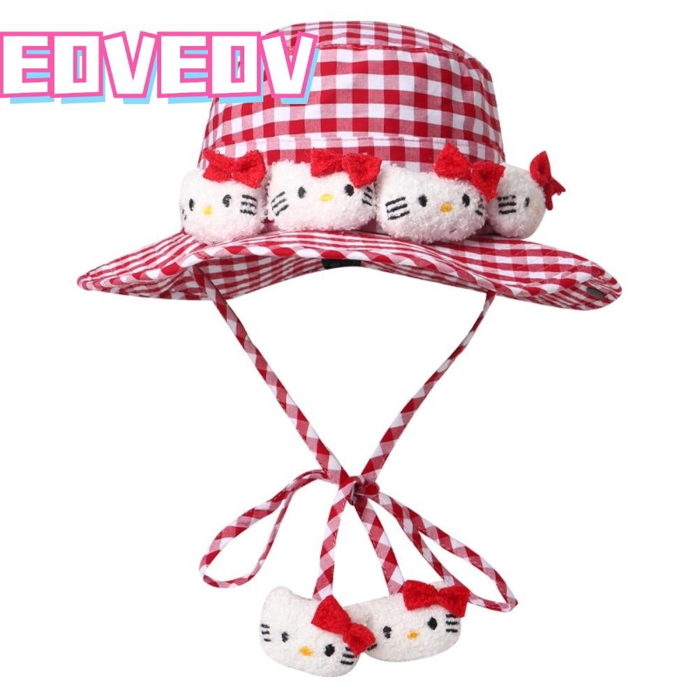 Mũ ngư dân EOVEOV Hello Kitty, Mũ chống nắng hoạt hình Sanrio, Mũ xô thoáng khí Hello Kitty chống ti