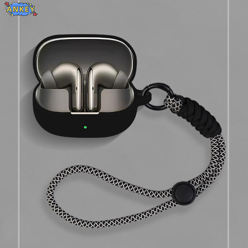 for Xiaomi Buds 5 Pro Case Protective Nylon Lanyard Soft Cover Xiaomi Buds5Pro Shells Washable Housi