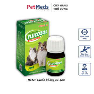 Flucozol Vemedim Dung Dịch Đặc Trị Nấm Ngoài Da, Nấm Hô Hấp Cho Chó Mèo - Chai 30ml