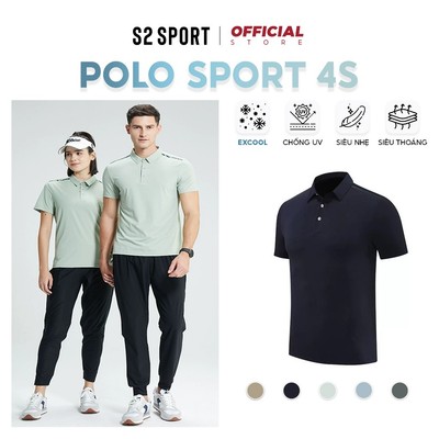 Áo polo nam thun lạnh S2 SPORT dáng thể thao, siêu mát, thoáng khí chống UV, không nhăn - PL10