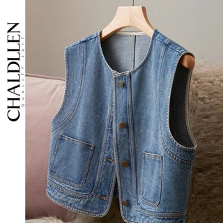 Áo Vest Denim Áo Vest không tay Áo Vest Denim