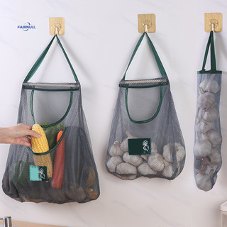 FAIRNULL Túi Bảo Quản Rỗng Ra Thoáng Khí Mạnh Chịu Lực Tổ Chức Có Tay Cầm Nhà Trái Cây Rau Treo Túi Lưới Bảo Quản Đồ Dùng Nhà Bếp