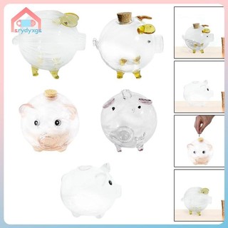 Gemvan Glass Pig Piggy Bank Money Bank Ngân hàng Piggy dễ thương để sống Toom