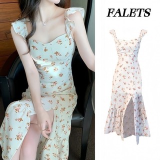  Váy 2 Dây Trễ Vai Váy Cottagecore Hoa Nhí Body Dáng Dài Đầm Hai Dây Đi Biển Đầm dài cổ tích xẻ tà nhẹ nhàng kiểu Pháp 2024 