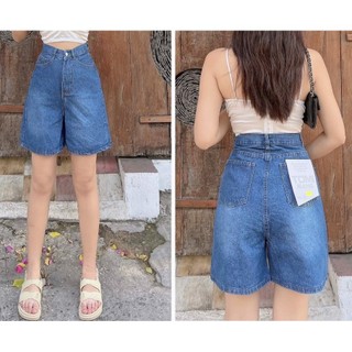 Quần jean nữ ngố lửng ống rộng chất bò lưng cao co giãn s,m,l