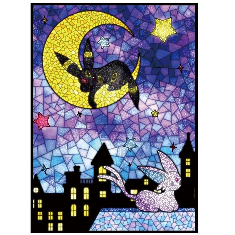 Bộ thẻ bài Pokémon Moon Dark Eevee Fairy Eevee Bộ thẻ Magic: Hộp bảo vệ thẻ PTCG tập hợp 66X91mm
