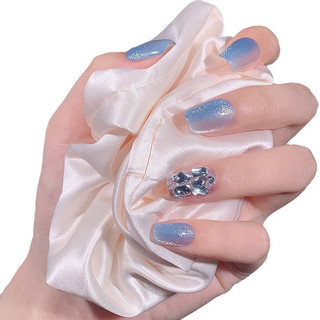 Handmade Đeo Móng Tay Đầu Làm Móng Tay Có Thể Được Móng Tay Miếng Dán Móng Tay Pure Desire Shining Xanh Bí Ẩm Tính Khí Nữ
