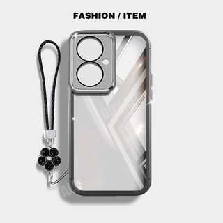 Vỏ Cho Vivo Y35 Plus Y27 4G Y35 4G Y22S Y22 V2249 Vỏ Bảo Vệ Ống Kính Máy Ảnh Trong Suốt Silicon Mạ Mềm Có Vỏ Vòng Tay Hoa